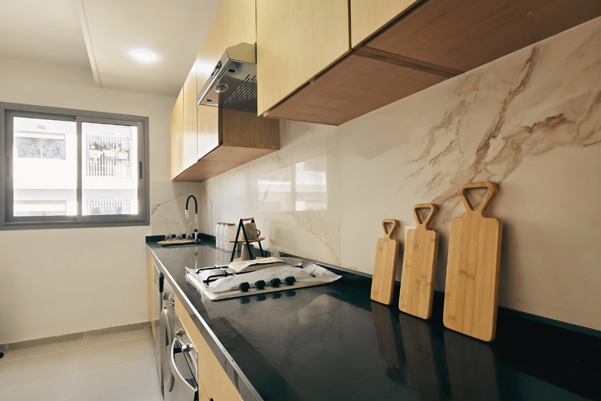 Cuisine-dans-un-appartement-à-nouaceur-casablanca
