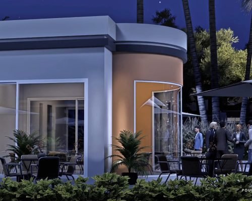 Espace de café dans une résidence luxueuse à tanger